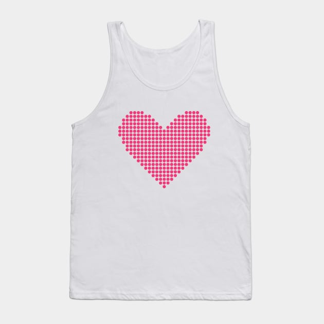 pink heart Tank Top by NewMerch